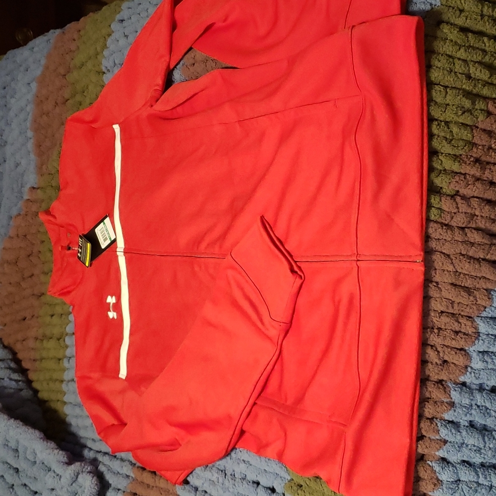 Under Armour zip up, tried on, tags attached